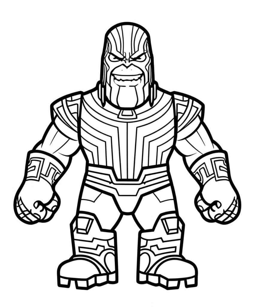 Little Marvel Thanos coloring page