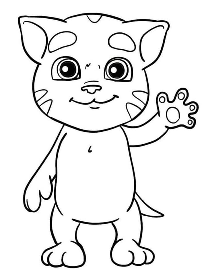 Little Talking Tom coloring page