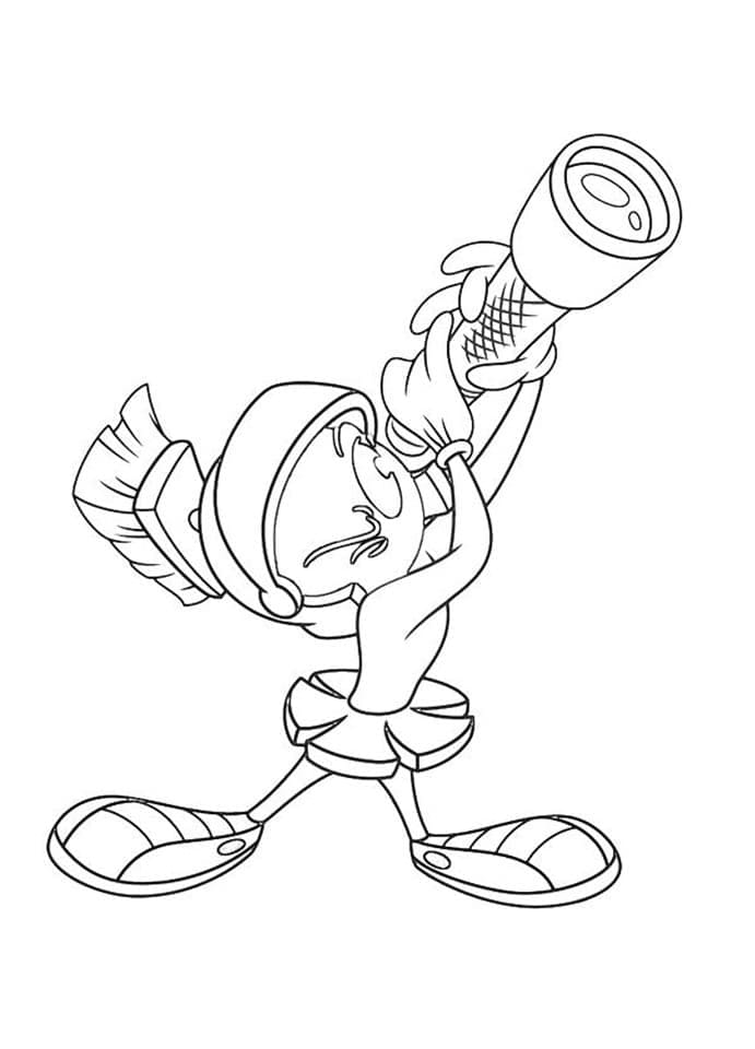 baby marvin the martian coloring pages