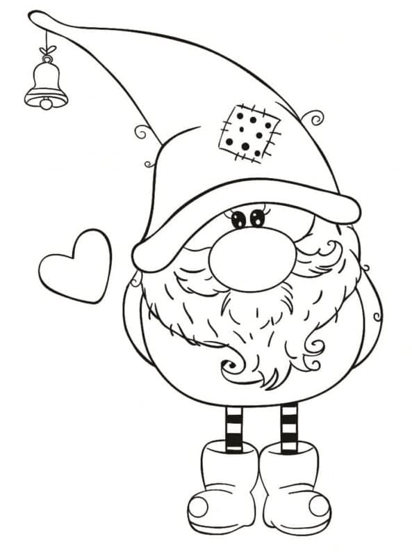 Lovely Gnome coloring page