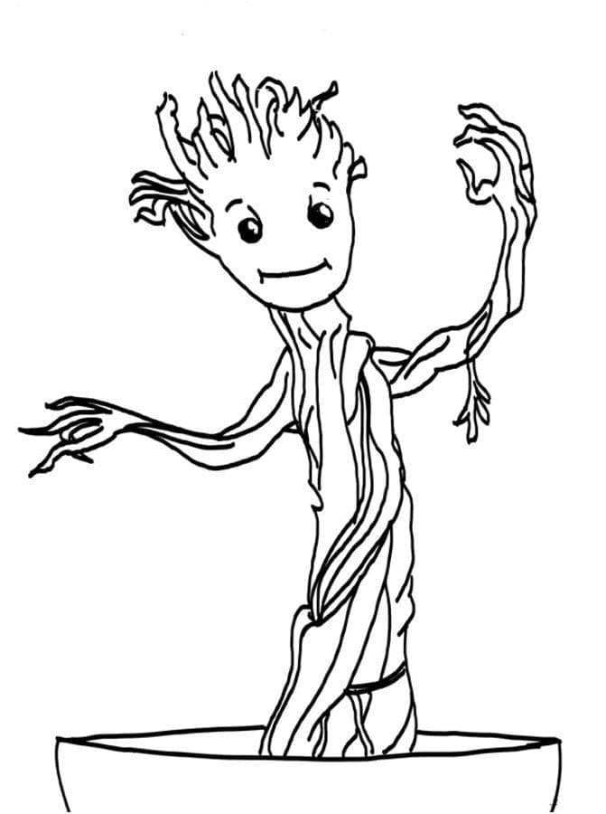 Groot coloring pages - ColoringLib