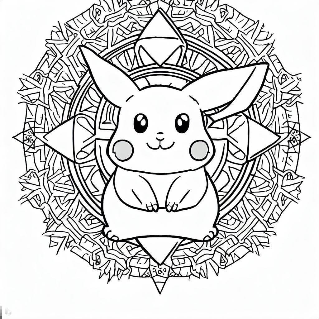 Lovely Pikachu Mandala