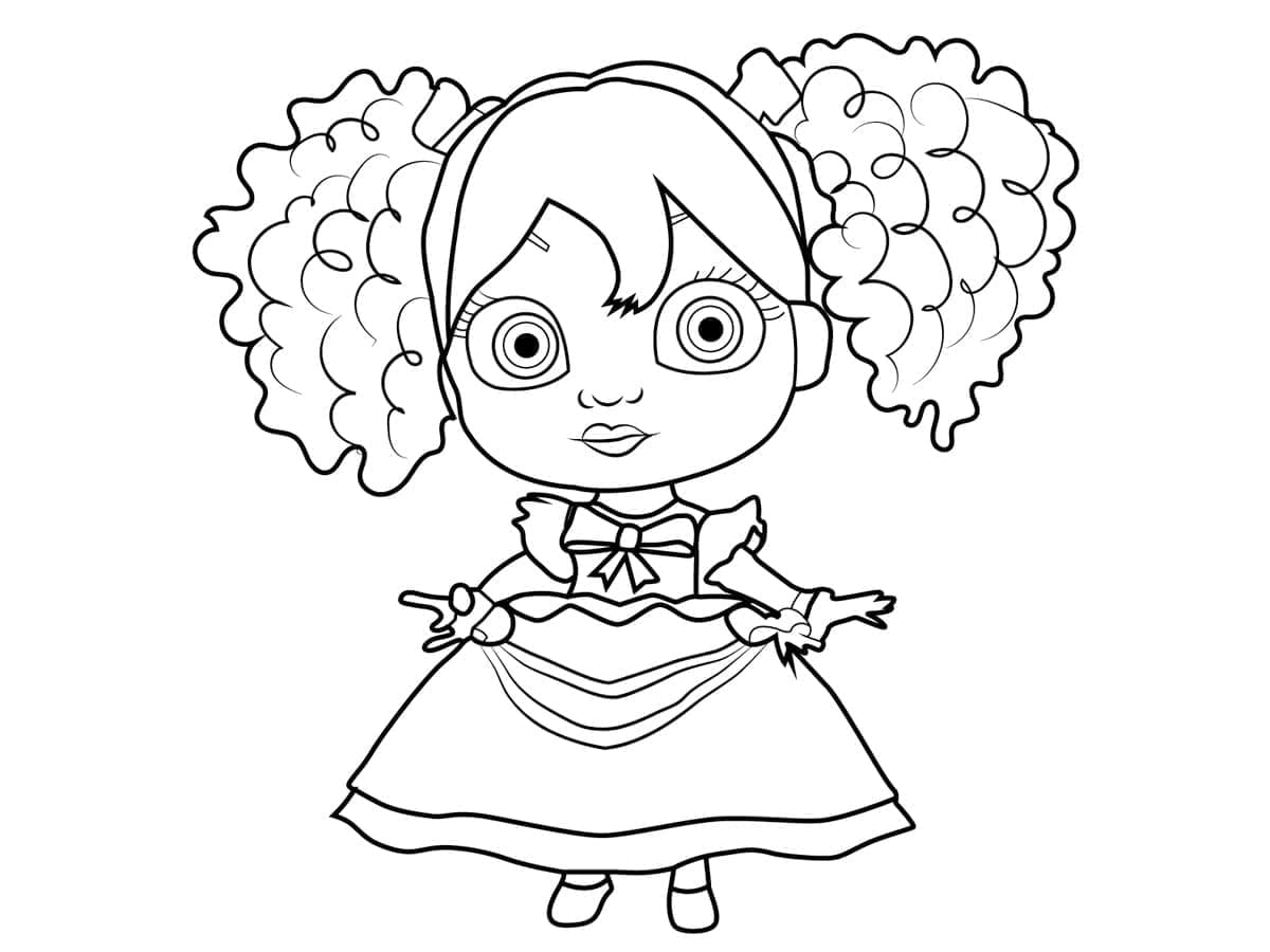 Lovely Poppy Playtime coloring page