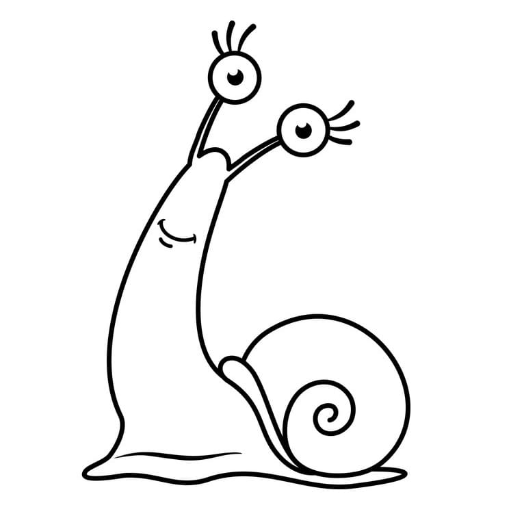 Lovely Snail coloring page