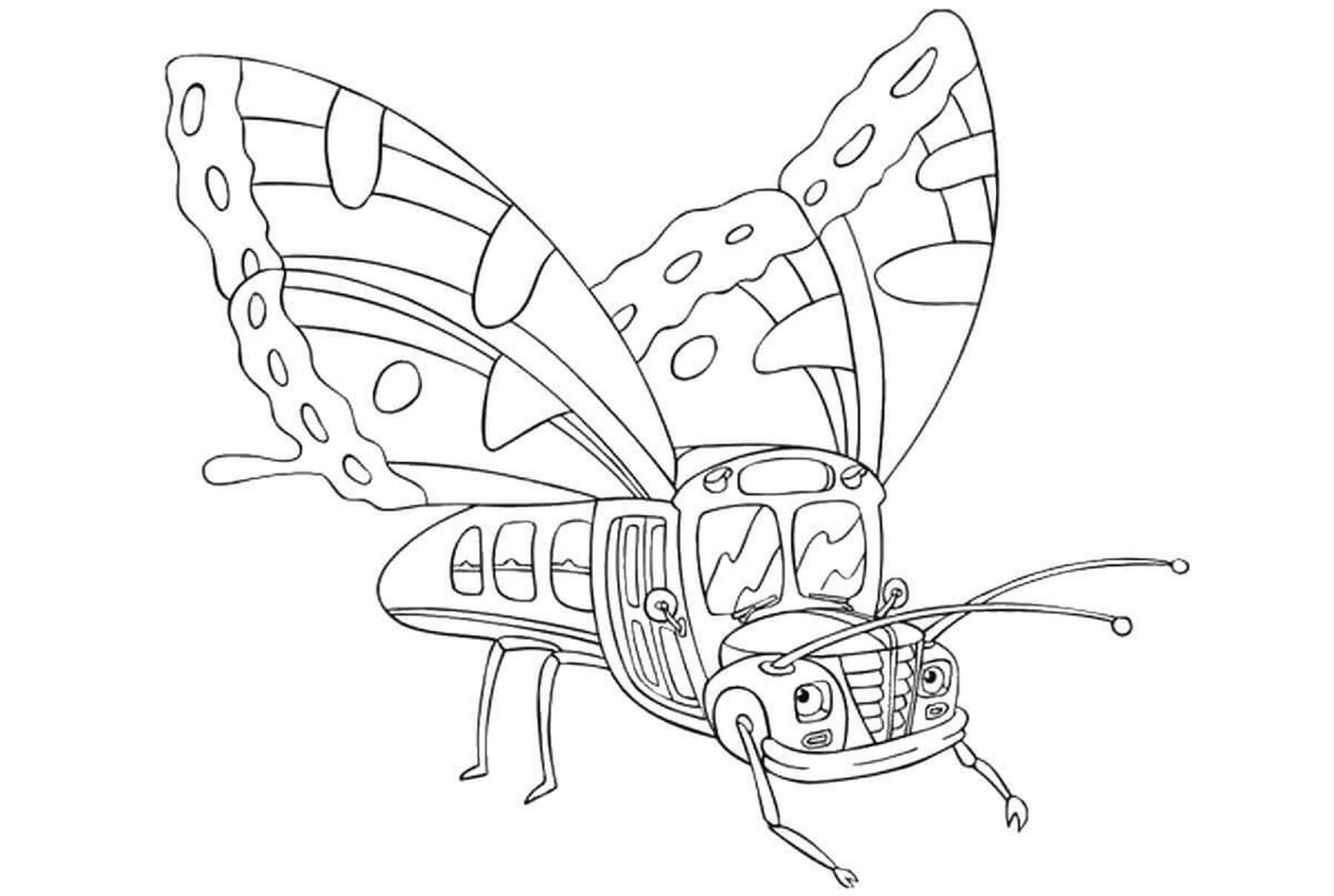 Magic Bus coloring page