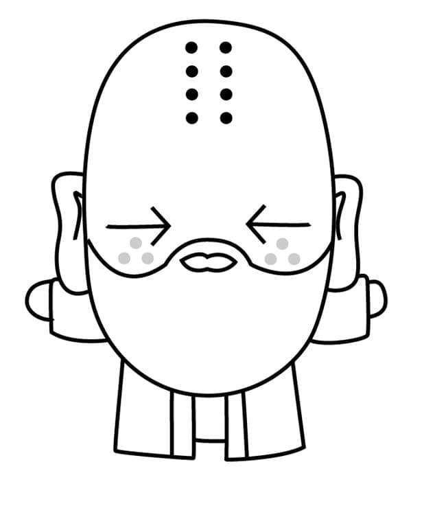 Master Soo from Pucca coloring page