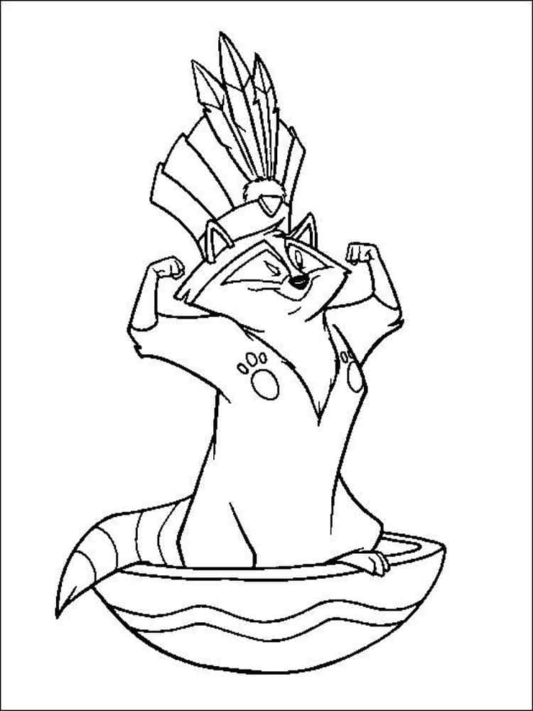 Meeko Raccoon coloring page