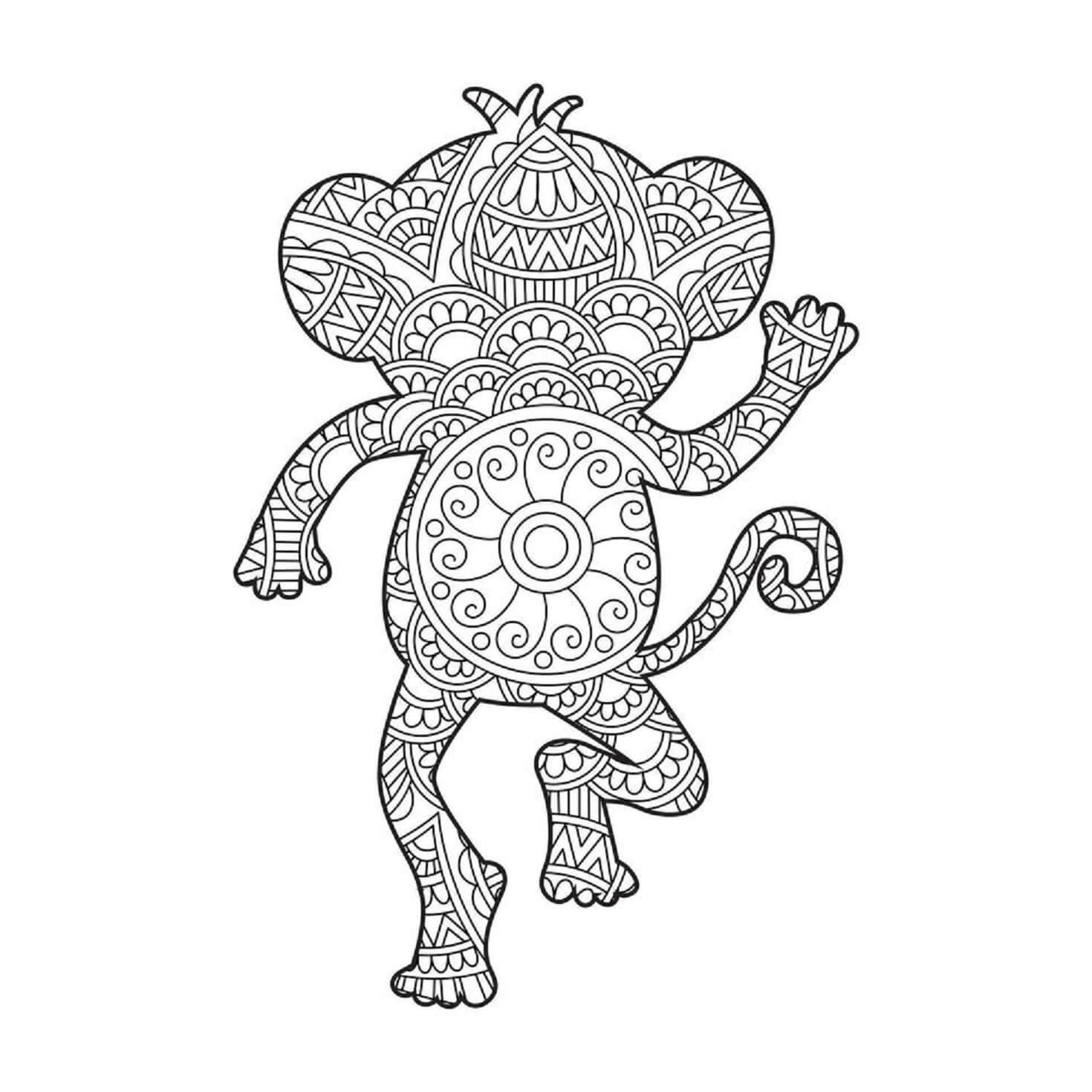 Monkey Walking Mandala