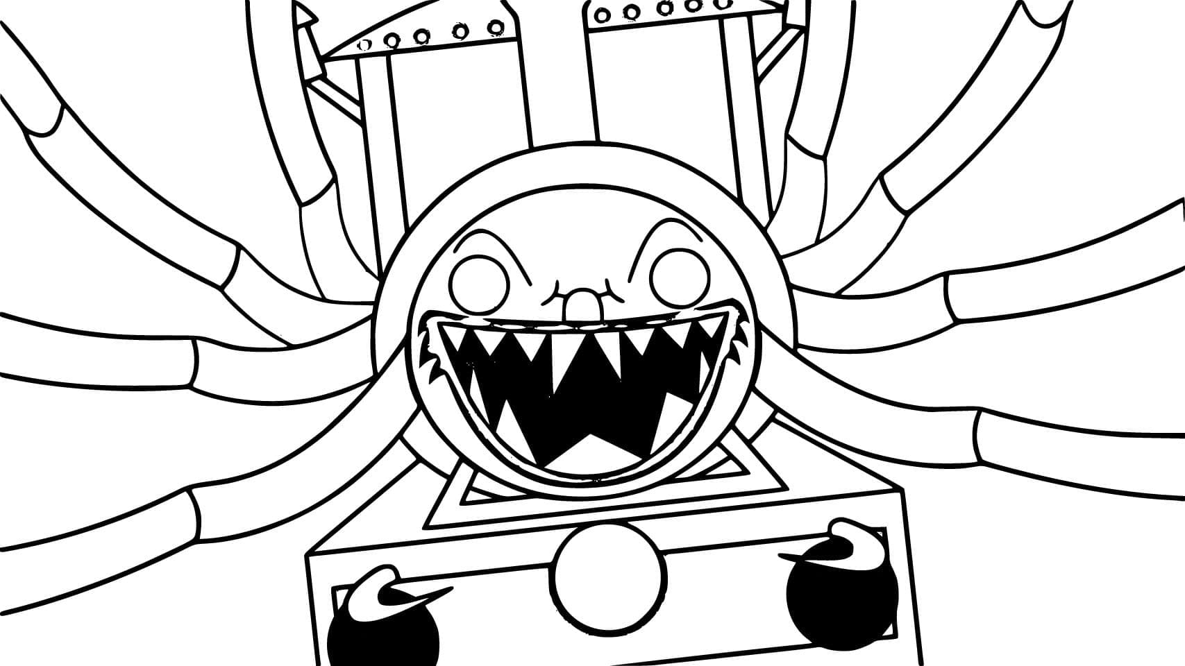 Monster Choo-Choo Charles coloring page