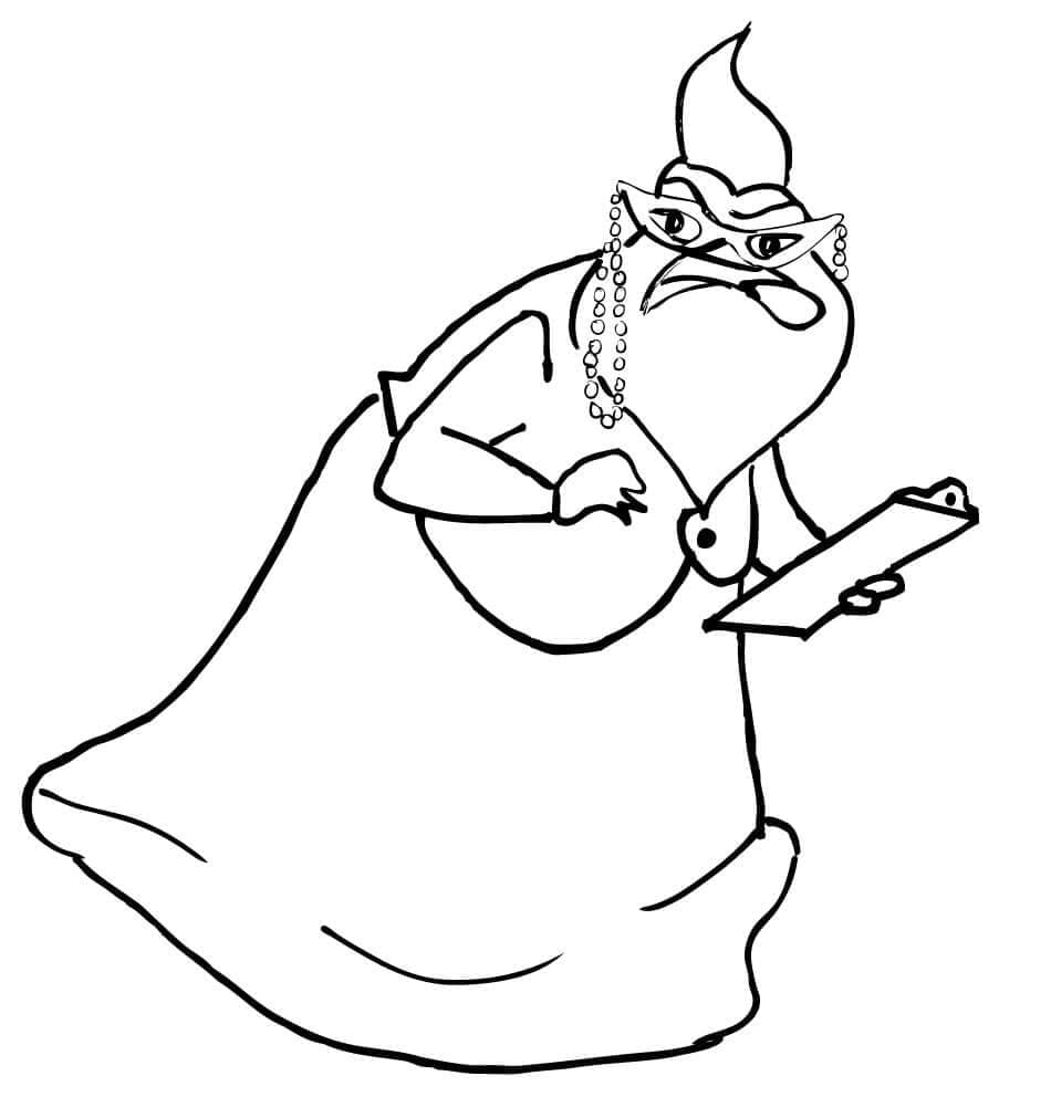 Monsters Inc Roz coloring page