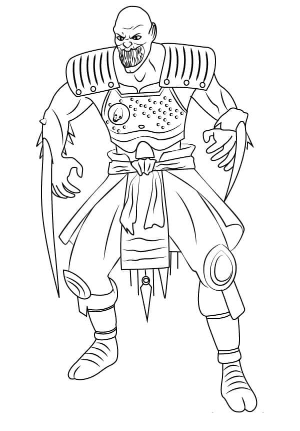 Mortal Kombat Baraka coloring page