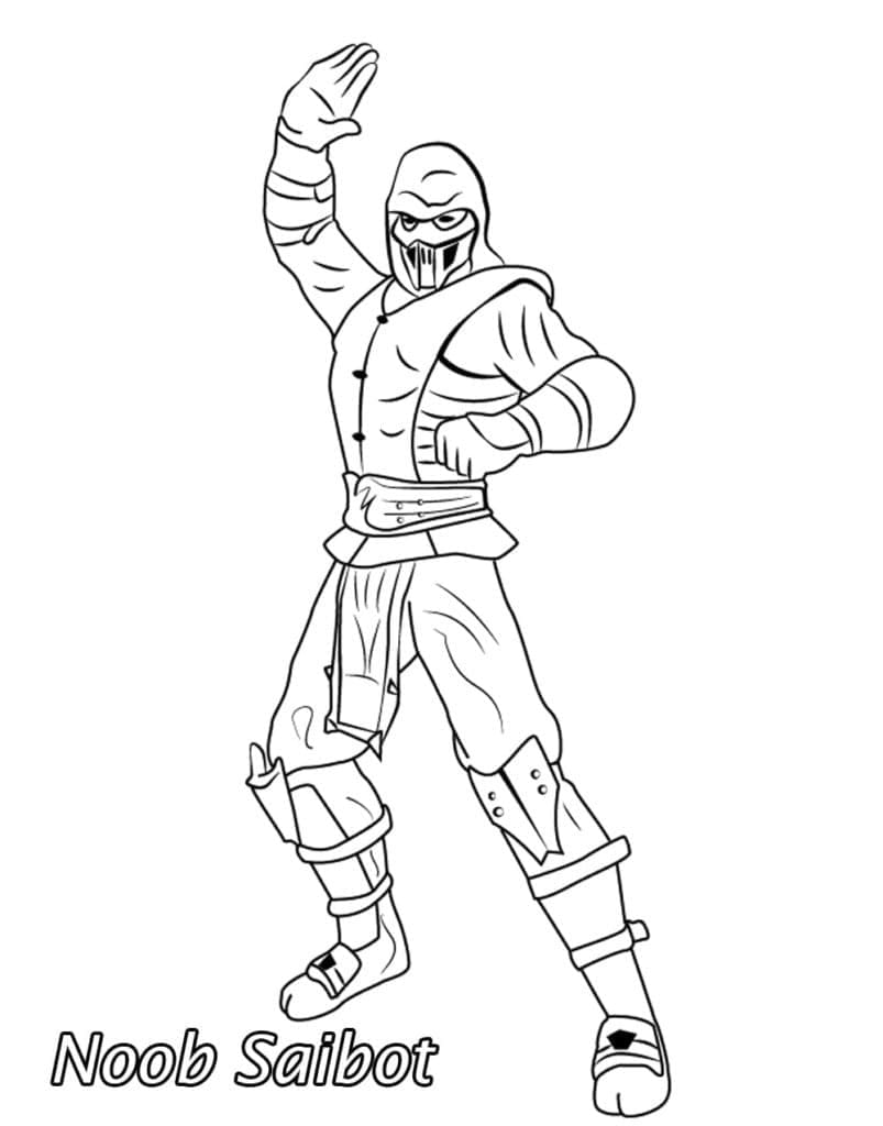 Mortal Kombat Noob Saiboot coloring page