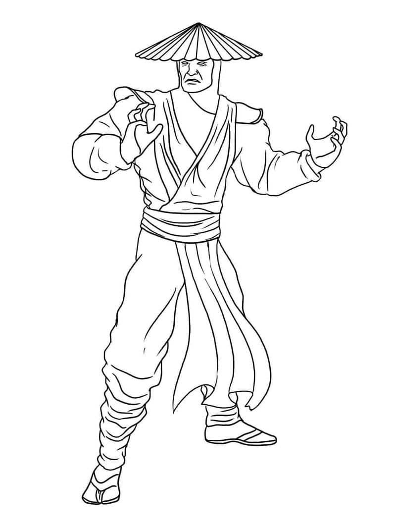 Mortal Kombat Raiden coloring page