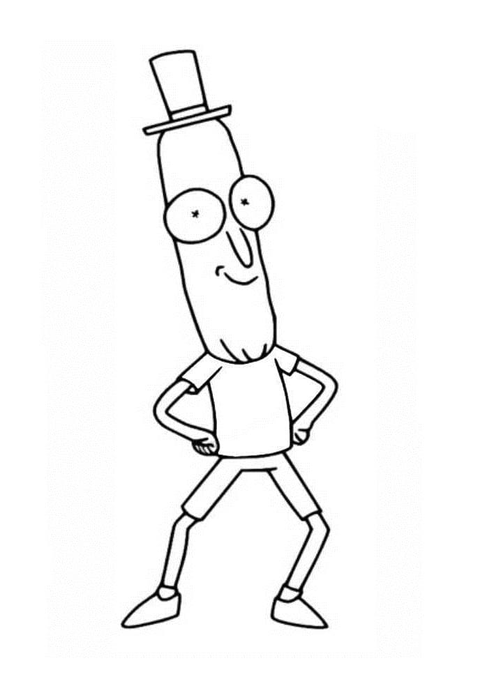 Mr. Poopybutthole from Rick and Morty coloring page