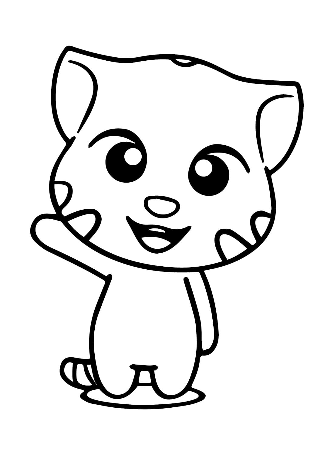 My Talking Tom coloring page - Download, Print or Color Online for Free