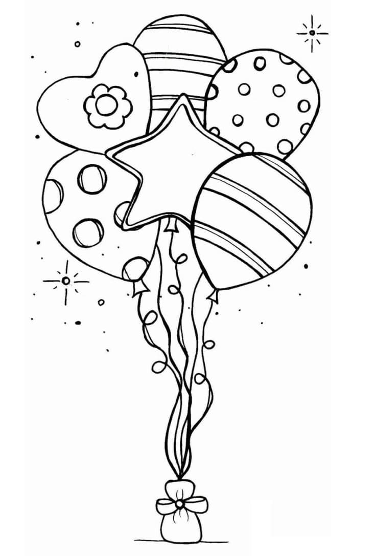 Nice Balloons coloring page