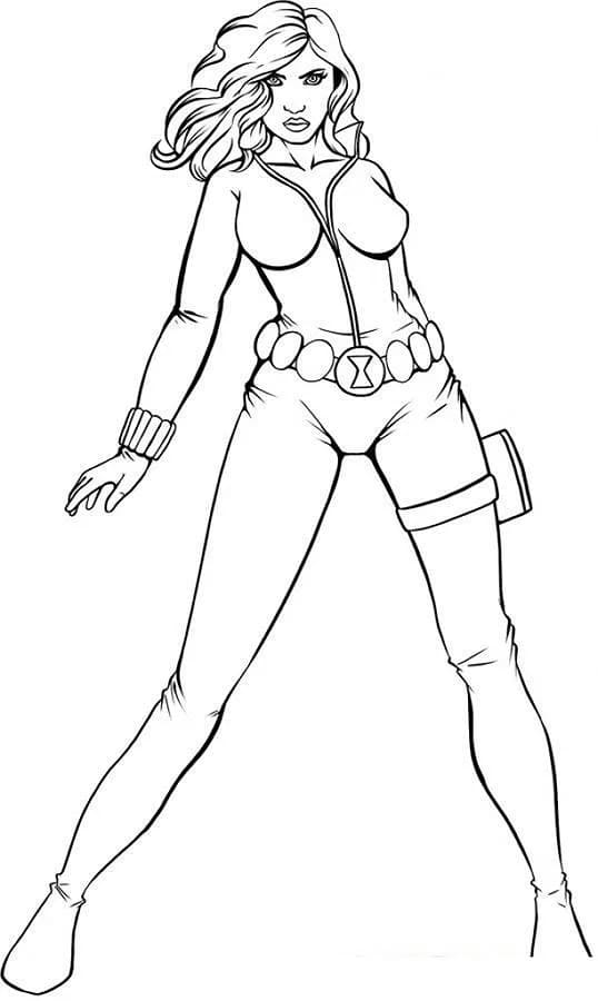 Nice Black Widow coloring page