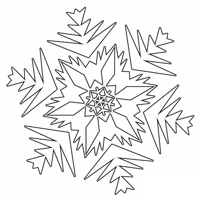 Nice Snowflake coloring page