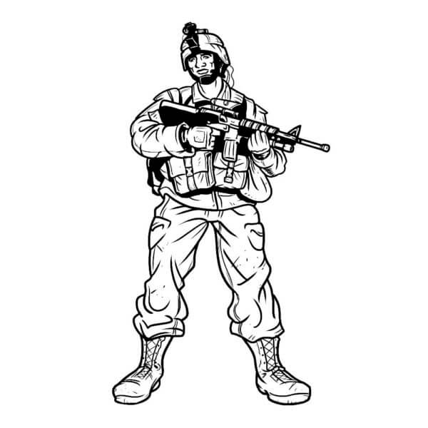 Nice Soldier coloring page