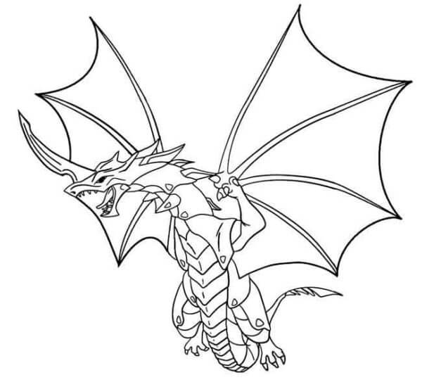 Noble and Wise Colossus Dragonoid coloring page