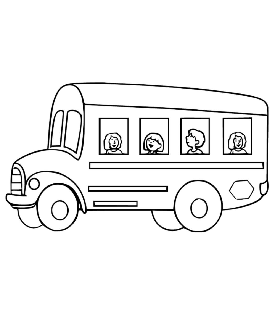 Normal School Bus coloring page