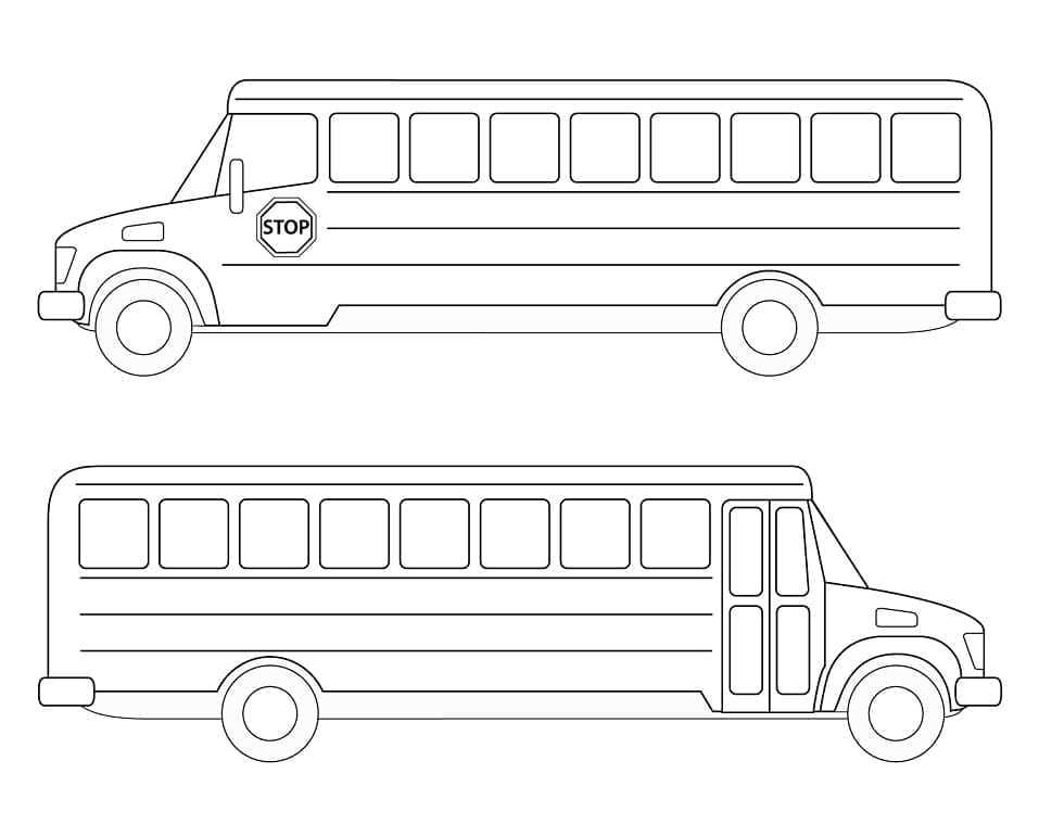 Normal School Bus coloring page