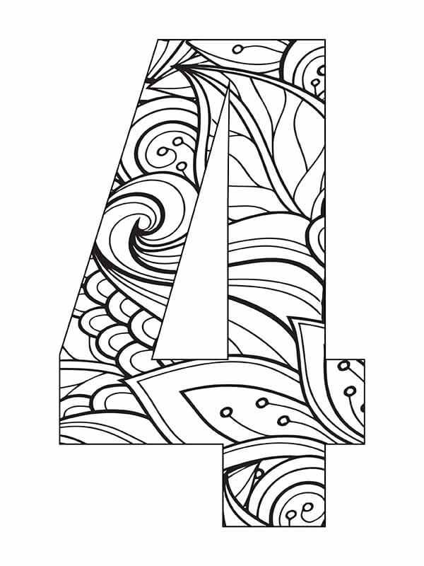 Number Four Mandala coloring page - Download, Print or Color Online for ...