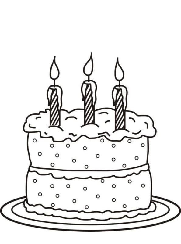 One Birthday Cake coloring page - Download, Print or Color Online for Free