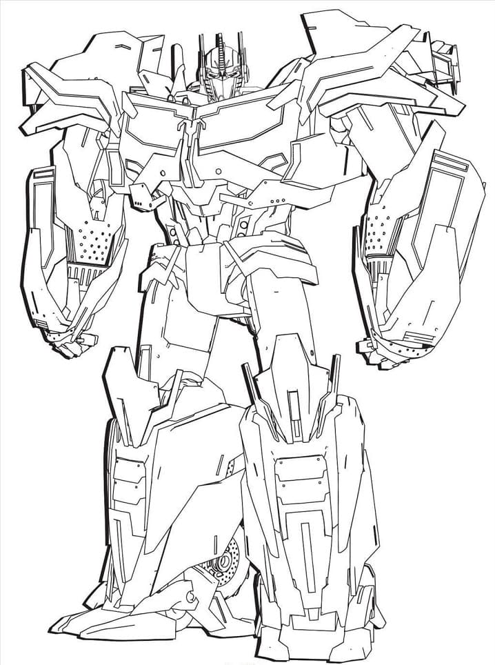 Optimus Prime Printable coloring page