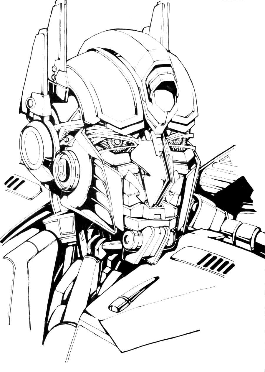 Optimus Prime’s Face coloring page