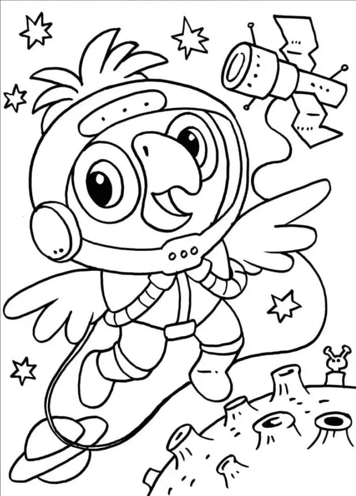 Parrot Astronaut