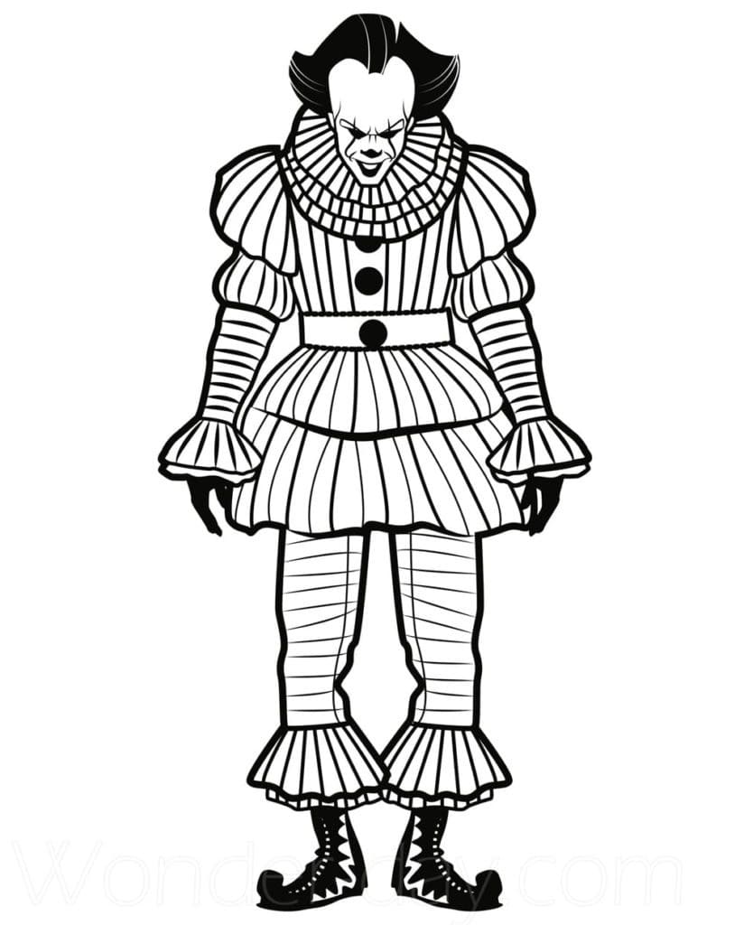 Pennywise Free Coloring Page Download Print Or Color Online For Free