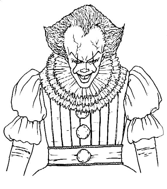 Pennywise from It coloring page