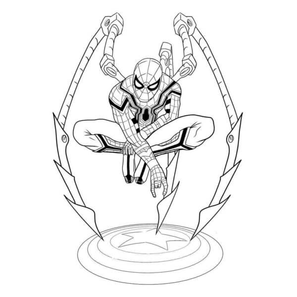 Peter Parker As Spider-Man coloring page