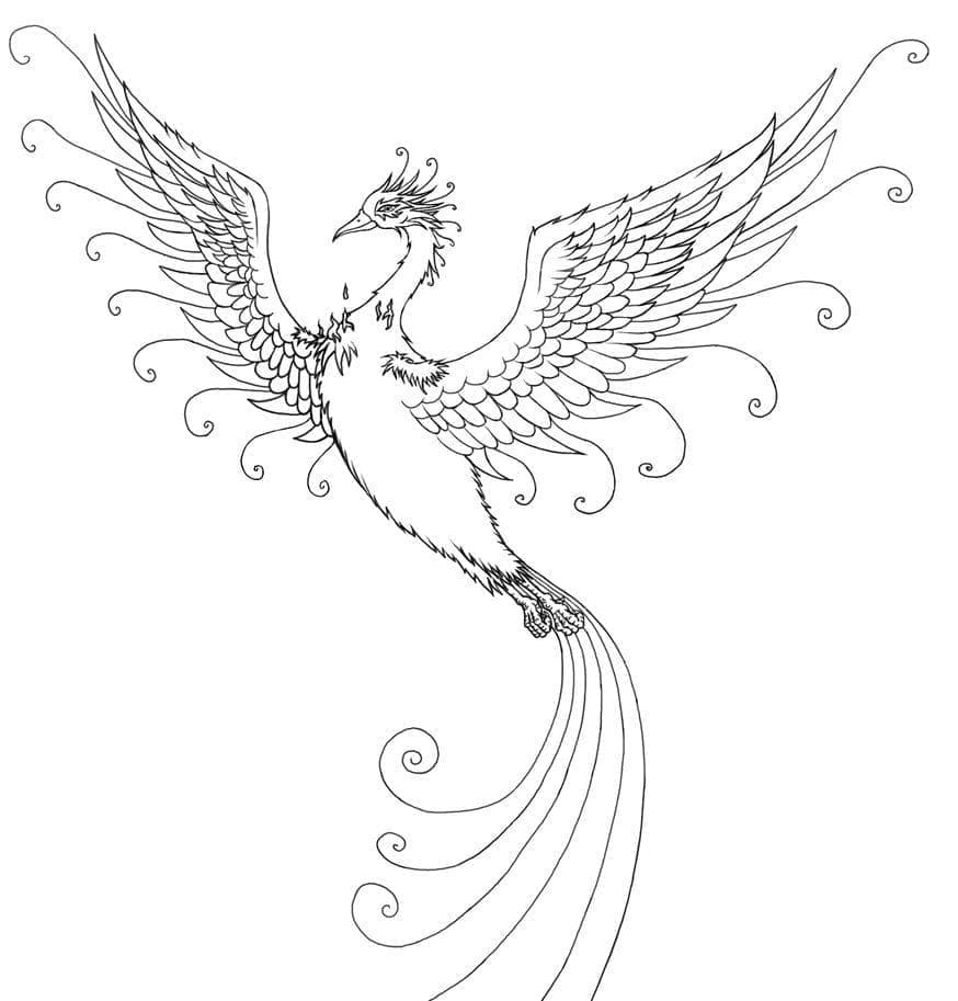 Phoenix – Sheet 5 coloring page