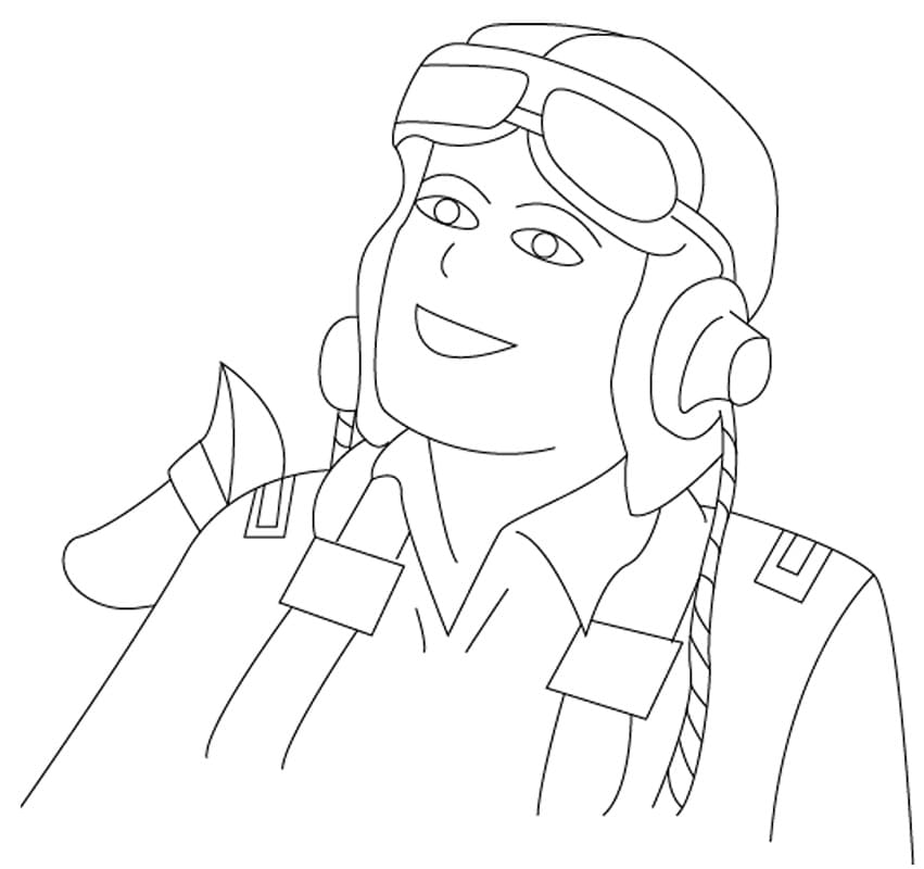 Pilot Printable coloring page