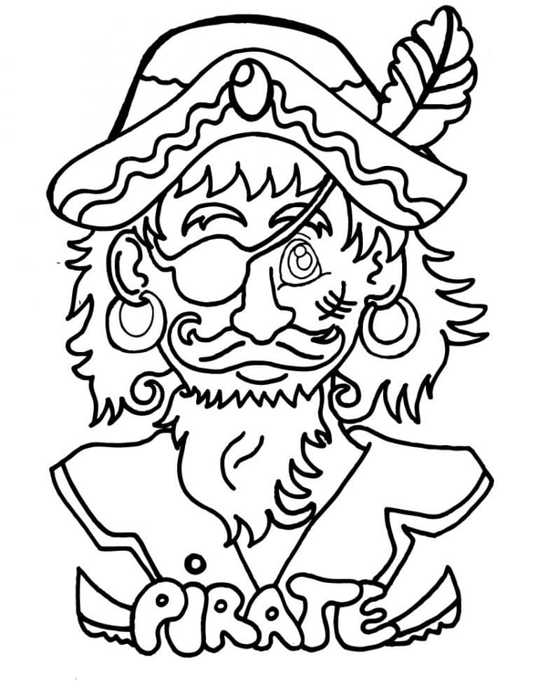 Pirate Face coloring page