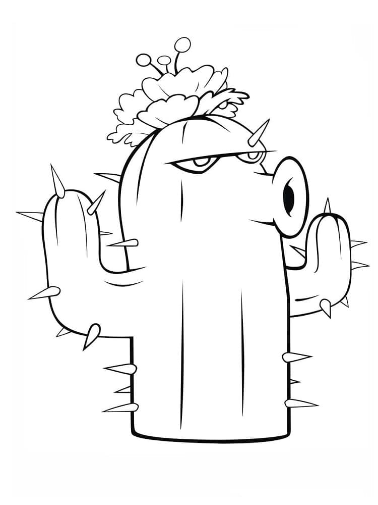 Plants vs Zombies Cactus coloring page - Download, Print or Color ...
