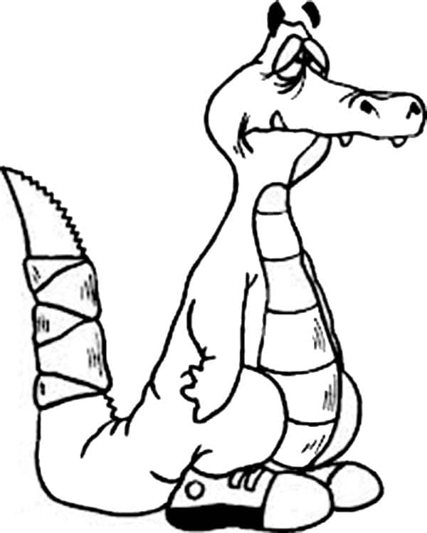 Poor Alligator coloring page