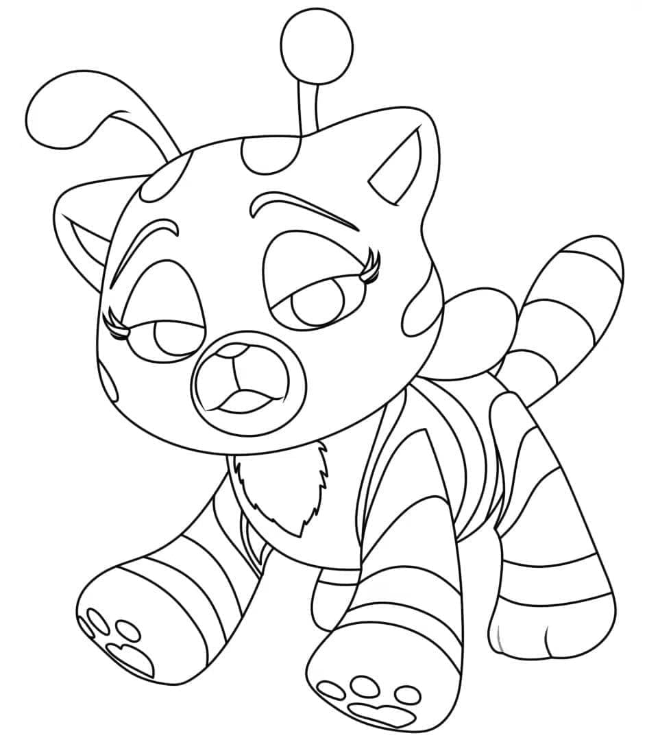 Poppy Playtime Cat Bee coloring page