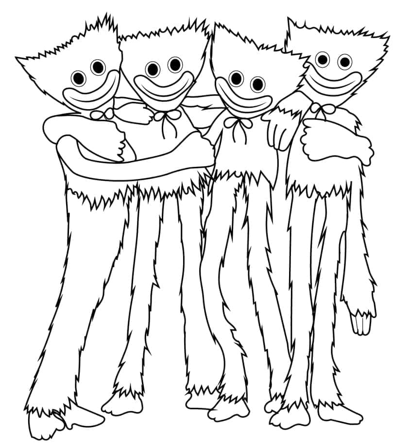 Poppy Playtime Chapter 2 Mini Huggies coloring page