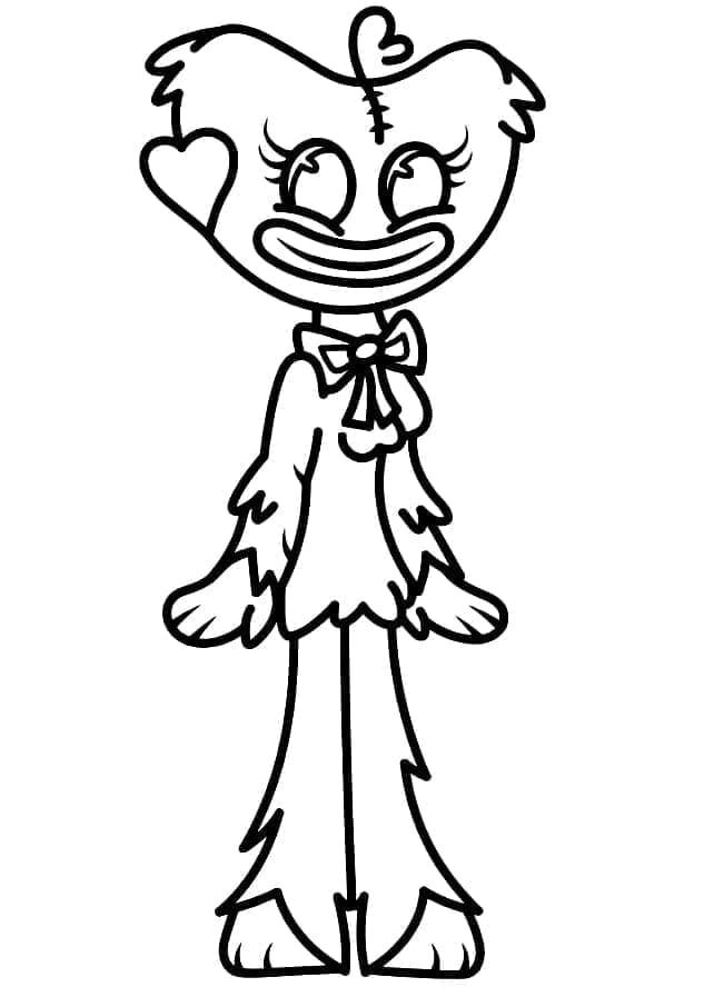 Poppy Playtime Kissy Missy coloring page