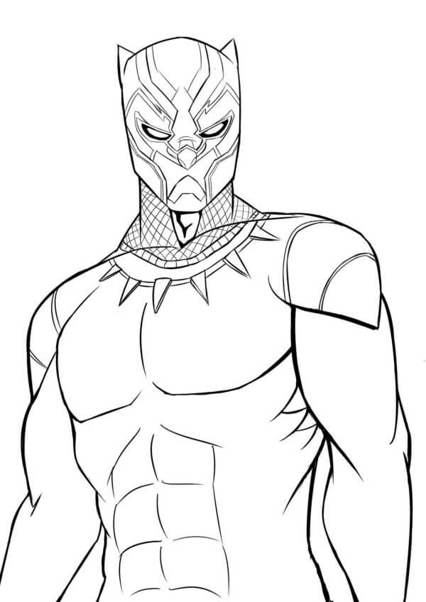 Portrait Of A Black Panther coloring page