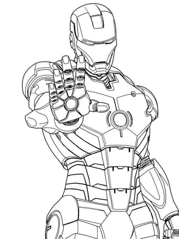 iron man mask coloring page