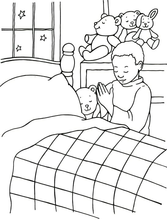 Prayer Boy coloring page