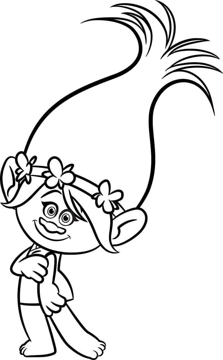 Pretty Princess Poppy coloring page