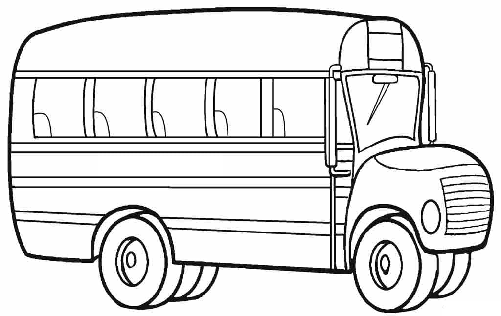 Pretty School Bus coloring page