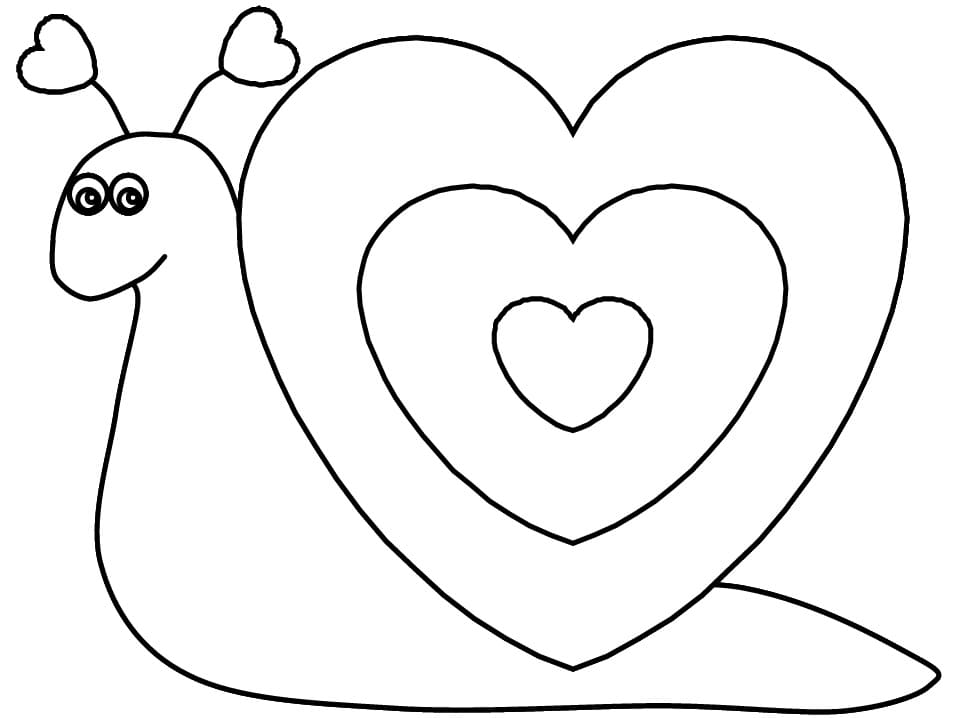 Pretty Snail coloring page