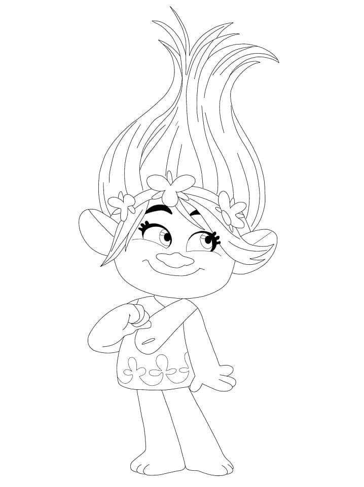 Princess Poppy coloring page