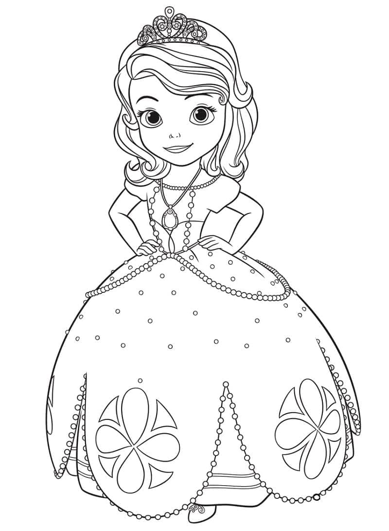 Princess Sofia coloring page